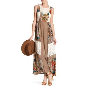 Ryu Boho Lace Paisley Maxi Dress